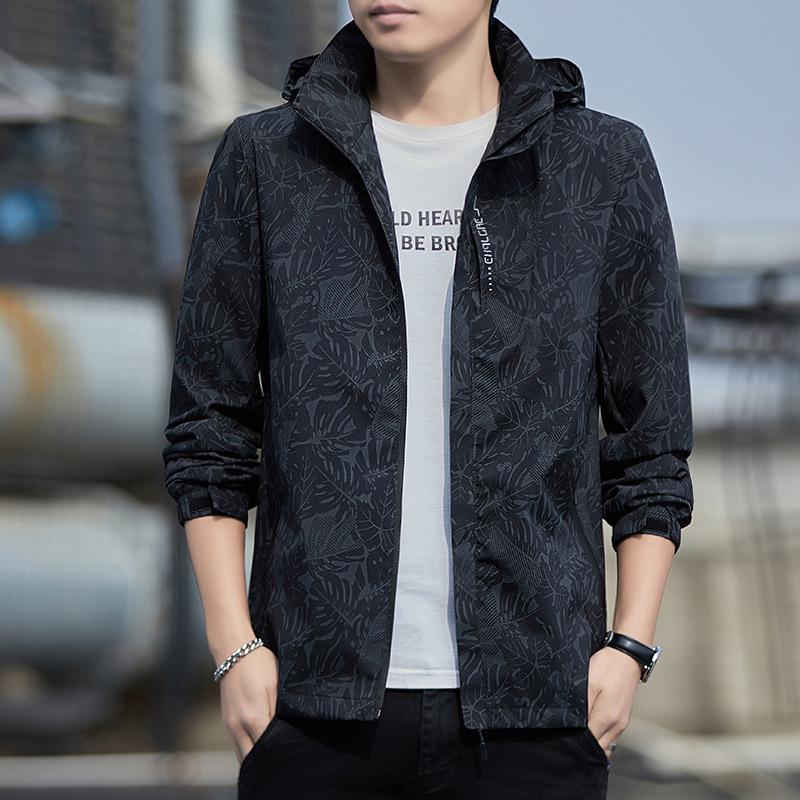 Men s Spring/Autumn 2024 Casual Hooded Outdoor Student Jacket 5XL