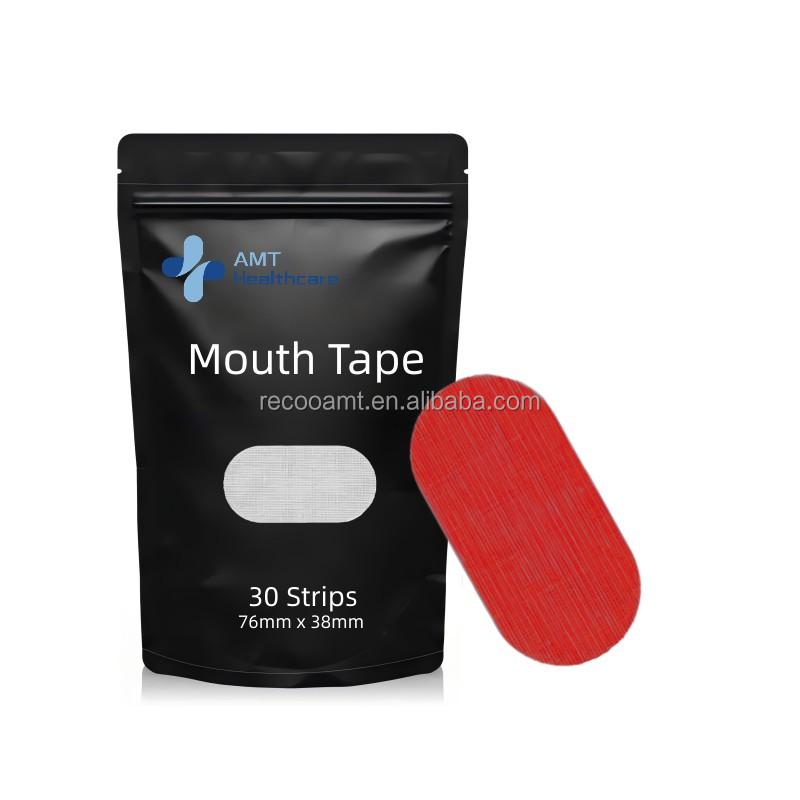Mouth Tape Factory Supplier for Better Sleep Support With Retail Packaging and Custom Printed Logo Cotton красный