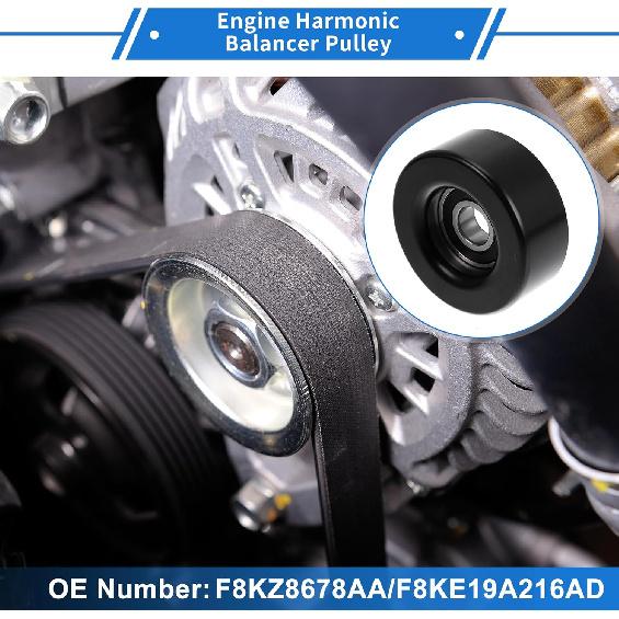 1 Pc Drive Belt Idler Pulley for Ford Escort 1998-2004,for Ford for Mustang 1998-2004 Iron Black Serpentine Tensioner Pulley Idler