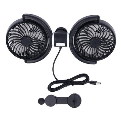USB Car Cooling Fans for Backseat Dual Head Car Fan Quiet Vehicle Rear Headrest Fans for Driving