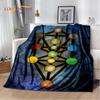 3D Yoga Zen Naturalize Meditation Rainbow 7 Chakra Blanket,Flannel Throw Blanket for Home Bedroom Bed Sofa Picnic Office Hiking