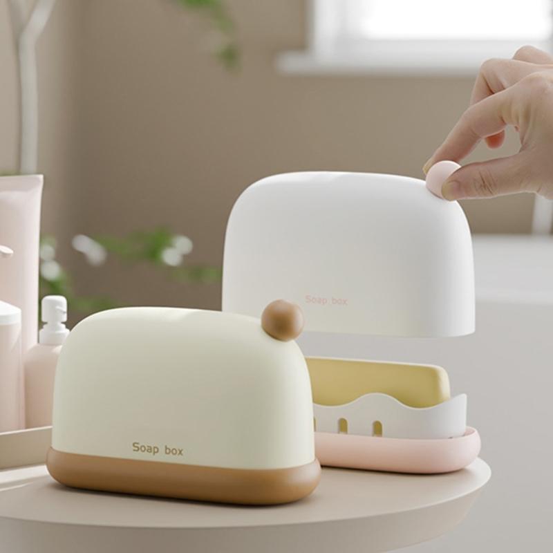 Travel Use Soap Dish With Drainage System Plastic Soap Container Box For Home Use and Business Trip Soap Organization