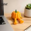 Realistic Texture Pumpkin Figure 3D Printed Articulated Fidget Toy Halloween Desk Toy with Fun Party Decoration Movable Joints Cute Fall Decor