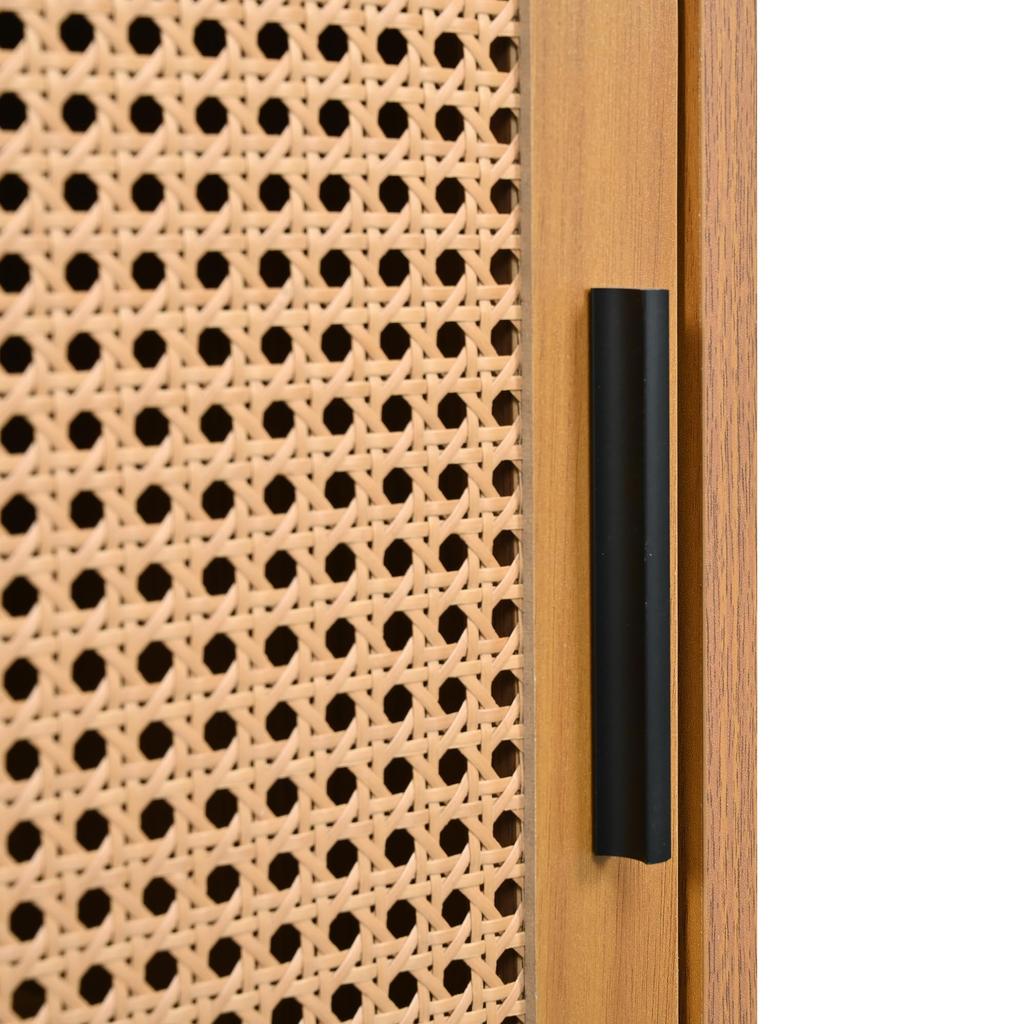 Szafka kuchenna Kredens 2 drzwi przesuwne Regulowana półka Bufet 100x37x90cm Salon Jadalnia Przechowywanie Styl wiejski Szafka pomocnicza