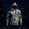 Men's 3D Printed Hooded Sweatshirt - Trendy European & American Style, Loose Fit for Spring & Autumn