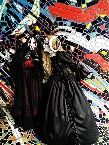 [Housaku Co., Ltd.] Gothic Lolita Lolita Long-Sleeved Long Dress One-Piece Dress for Concerts, Stage Performances, Recitals, Costumes, Authentic Cospl