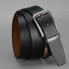[Dostępny dwustronny] Pasek męski PU obrotowa główka z guzikiem biznesowy casual dekoracja spodnie garniturowe pasek młodzieżowy