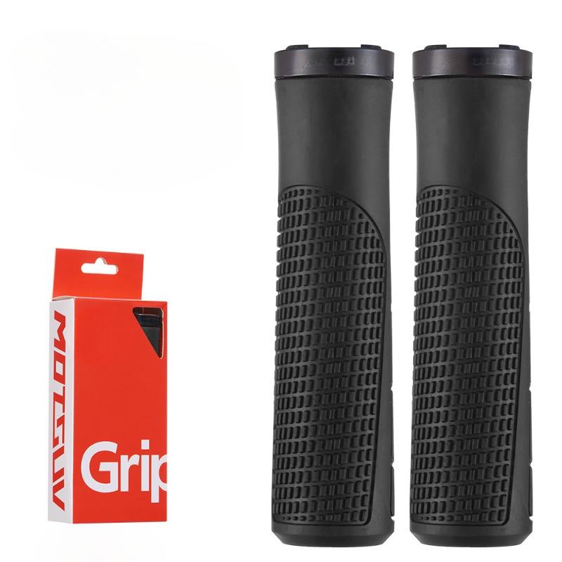 1Par Capa de Manopla de Bicicleta Mountain Bike Manopla de Mão Travamento Unilateral Capa de Manopla Antiderrapante Absorvedor de Choque Manopla de Mão para Bicicleta Dobrável Capa de Manopla Passante