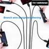 6 In 1 USB C Charging Cable Wire Line, Multi Port Adapter Cord Wire for Smartphones Tablets and More 50cm Length