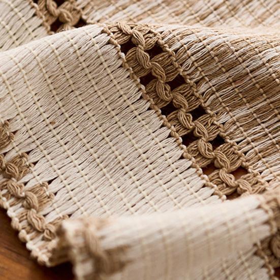Bohemian Table Runner Striped Table Runner with Tassels Rustic Fringed Table Runner for Home Farmhouse Dining Table Decor