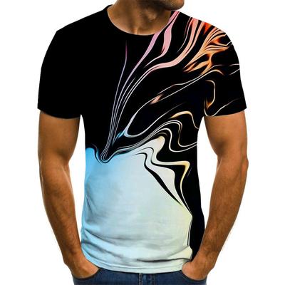 Summer Men's Vest Funny 3D Tops Breathable Fashion Short-Sleeved New O-Neck Shirts Top