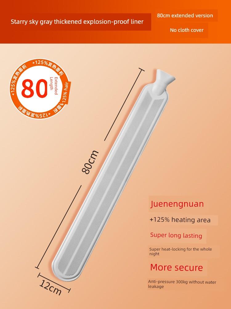 Extra-Long Hot Water Bottle for Winter, Warm Water Bag for Warming Beds and Quilts, Special for Children, Water-Fillable Hot Compress Device for Women