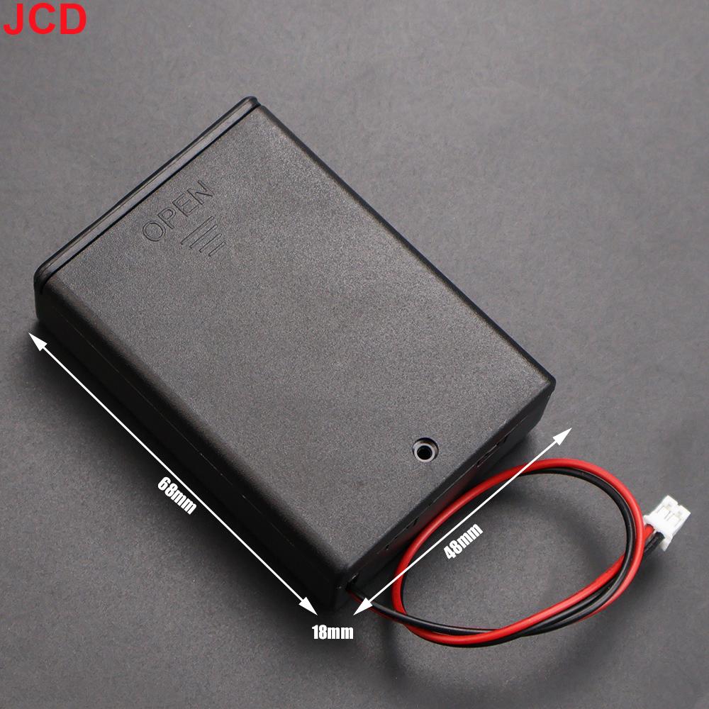 JCD 1pc 3x AA Battery Holder Storage Case Box With Switch & Cover PH2.0 XH2.54 SM DC5.5*2.1mm USB Plug Connect Terminal Cable