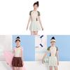 Childrens Swimsuit Girls One Piece Polyester Quick Dry Sun Protection For Beach Swimming