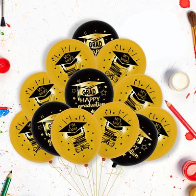 10Pcs We Did It Bachelors Cap Balloon Latex Graduation Decorations Class Of 2025 Graduation Party Congratulation Decor