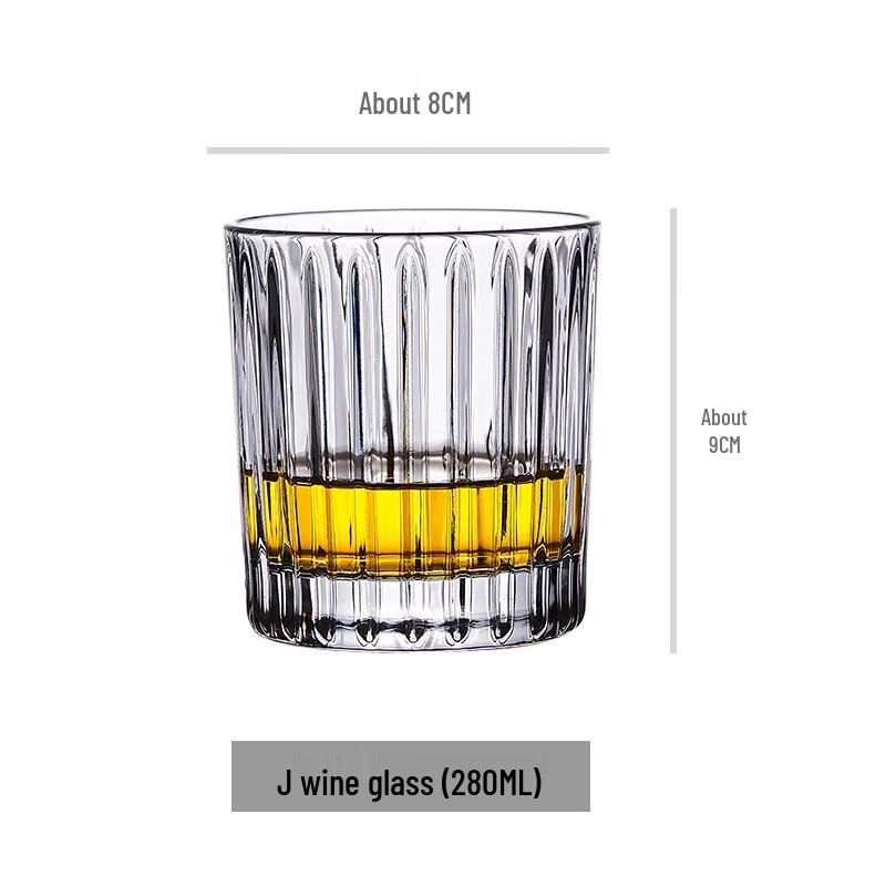 WZ Classical Crystal Glass Whiskey Tumblers 300ml (4-pack)