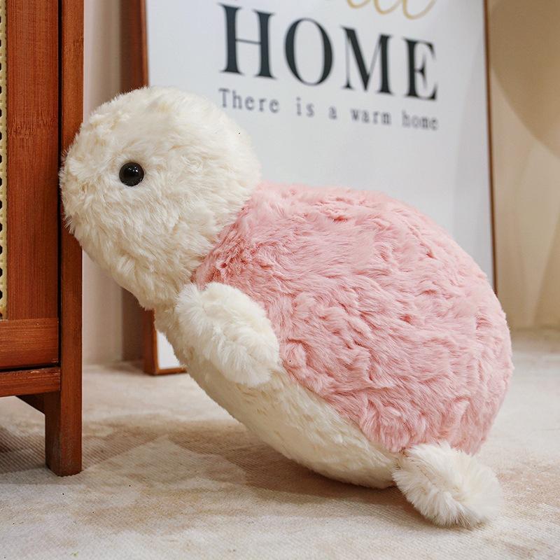Cute lying turtle doll plush toy chubby green little turtle doll children's company soothing doll