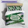 Celtic FC 3-częściowy komplet pościeli Poszewka na kołdrę Zapięcie Zawiera 1 poszewkę na kołdrę i 2 poszewki na poduszki na wszystkie pory roku Dekoracja sypialni, domu, akademika
