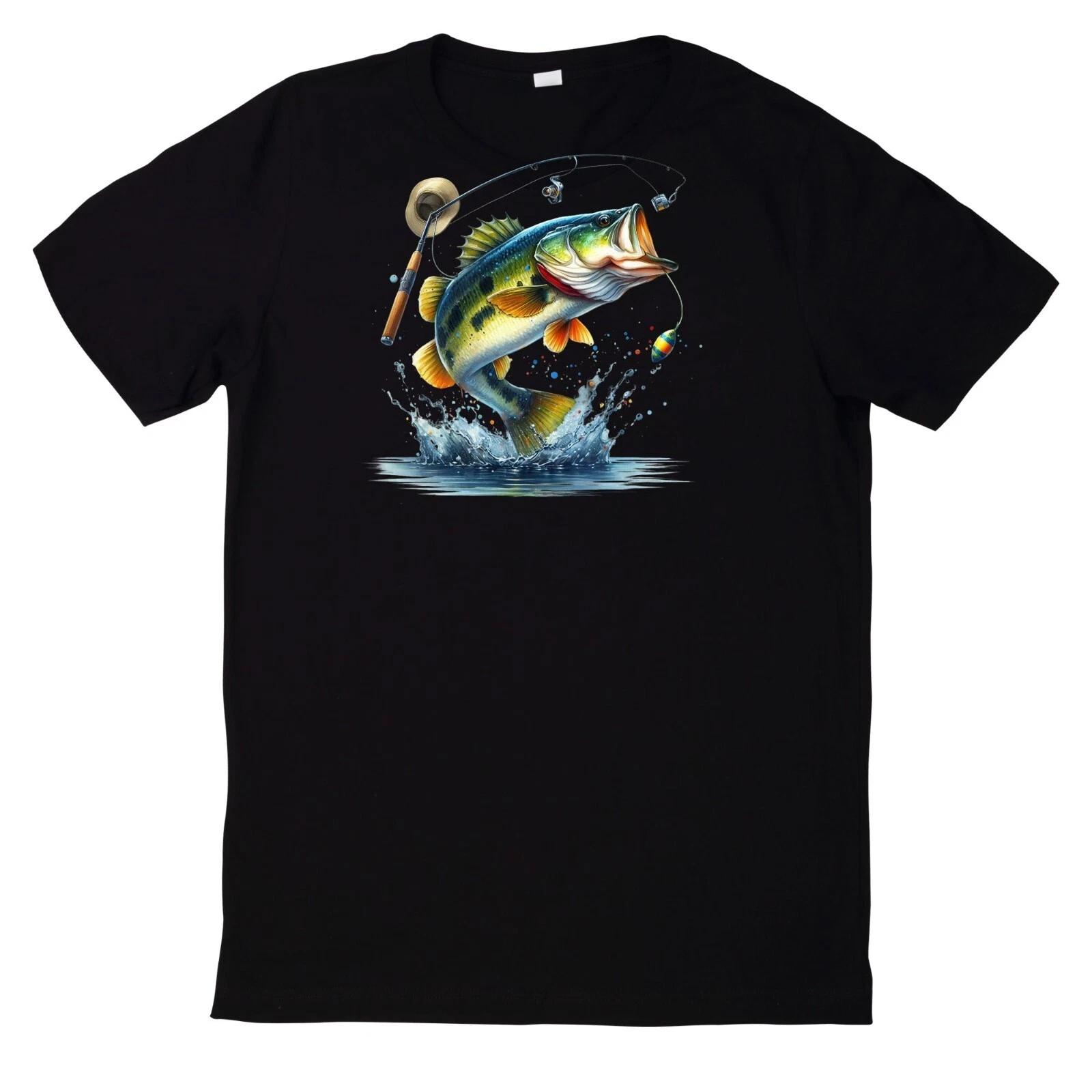 T-Shirt Lustiges Angler Fisch Motiv XL