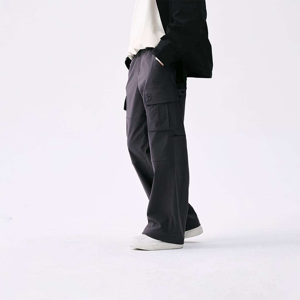 New MLB MLB Preppy Style Collection Boston Red Sox SS25 Cargo Pants Unisex Charcoal Gray 3AWPV0251-43CGS