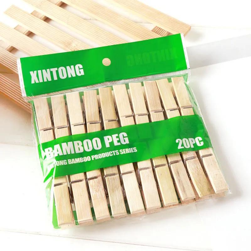 Bamboo Windproof Clothespins: Durable Wooden Clips for Quilts, Clothes, and Photos
