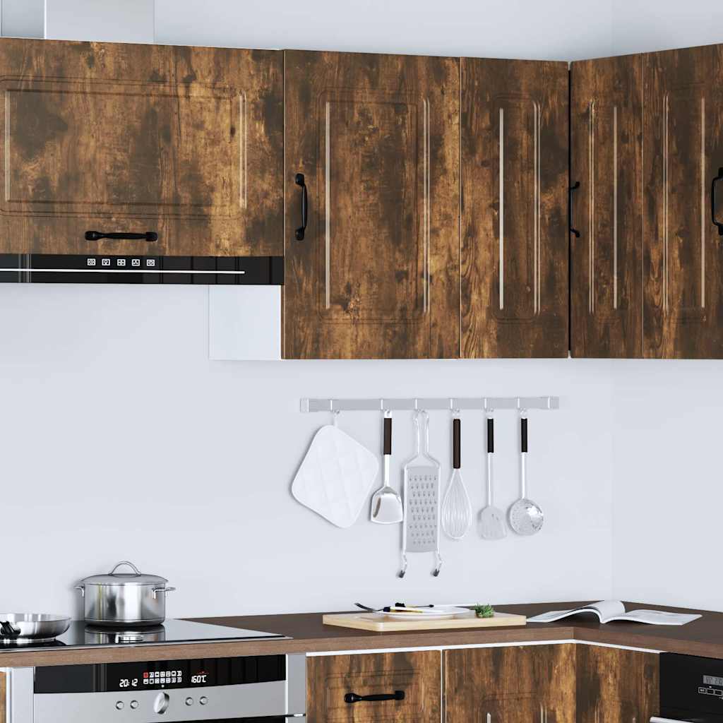 Lower Wall-Mounted Kitchen Cabinet, Kalmar, Smoked Oak