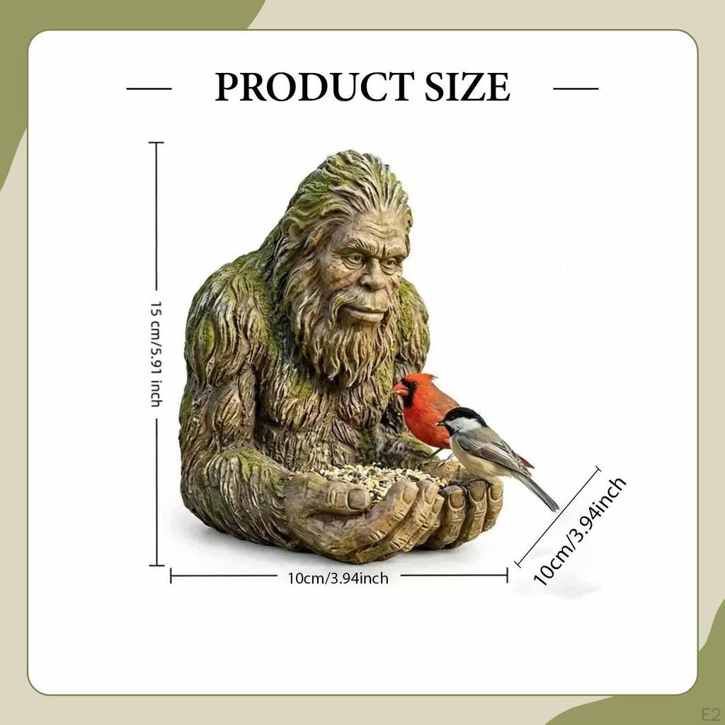 Tree Mounted Bird Feeder,Tree Trunk Hugger Art Sculpture Funny Gift Lover Resin Statue Figurine