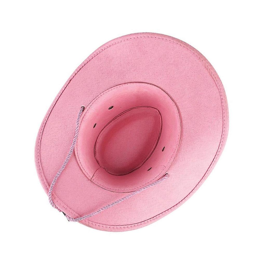 Adjustable Cowboy Hats For Men And Women Western Styles Outdoor Hiking Camping Wide Brims Hat for Travel Everyday Wear Pink