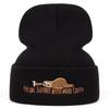 Cute Sloth Embroidery Knitted Cap For Autumn And Winter Outdoor Women Men Warm Beanie
