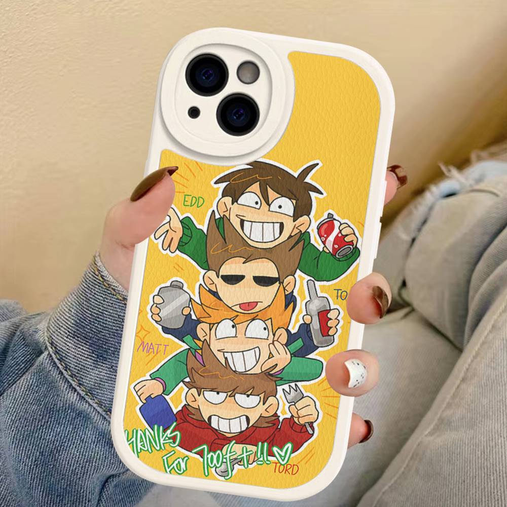 Cartoon Cute E-Eddsworlds Phone Case For IPhone 16 15 14 11 12 13 Pro Max Plus Back Leather Shell