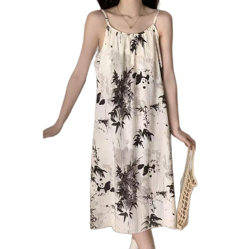 Summer Nightgown: Long, Loose, Breathable, Casual Camisole Dress