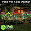 Solar Garden Lights Outdoor Decorative Solar Garden Lights with 7 Azalea  Flowers, LED Waterproof Solar Powered Garden Light