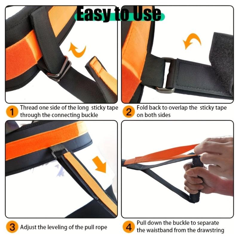 Geschwindigkeitstrainingsset mit Springseil und Aufbewahrungstasche Überlast Laufwiderstandsgurt Widerstandsband Einfach zu bedienen