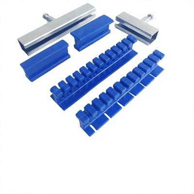 6PC Heavy Duty Curved Dent Puller Glue Tabs Paintless Car Dent Removal Kit Auto Body Repair Tool Blue Silver Large Dents SUV