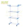 Multi-Functional Three-Layer Folding Clothes Drying Rack with Wheels