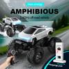 New 2.4GHz Remote Control Amphibious Off-Road Vehicle 360° Rotation Big Wheel 4-wheel Drive RC Car High Capacity Battery Waterproof Toy Gifts for Kids