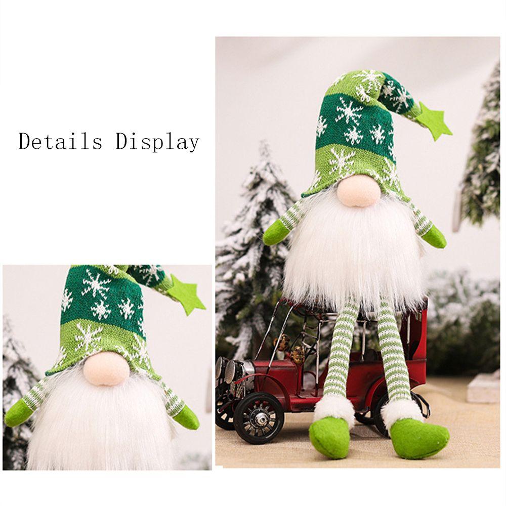 Cute Celebration Gift Christmas Decoration Lights Doll Old Man Rudolph Dwarf Goblin Glowing Elf