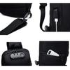 Yanmo Crossbody Bag with USB Charging Waterproof and Fits a iPad Men's Port, Anti-Theft, 9.7-inch (Black)