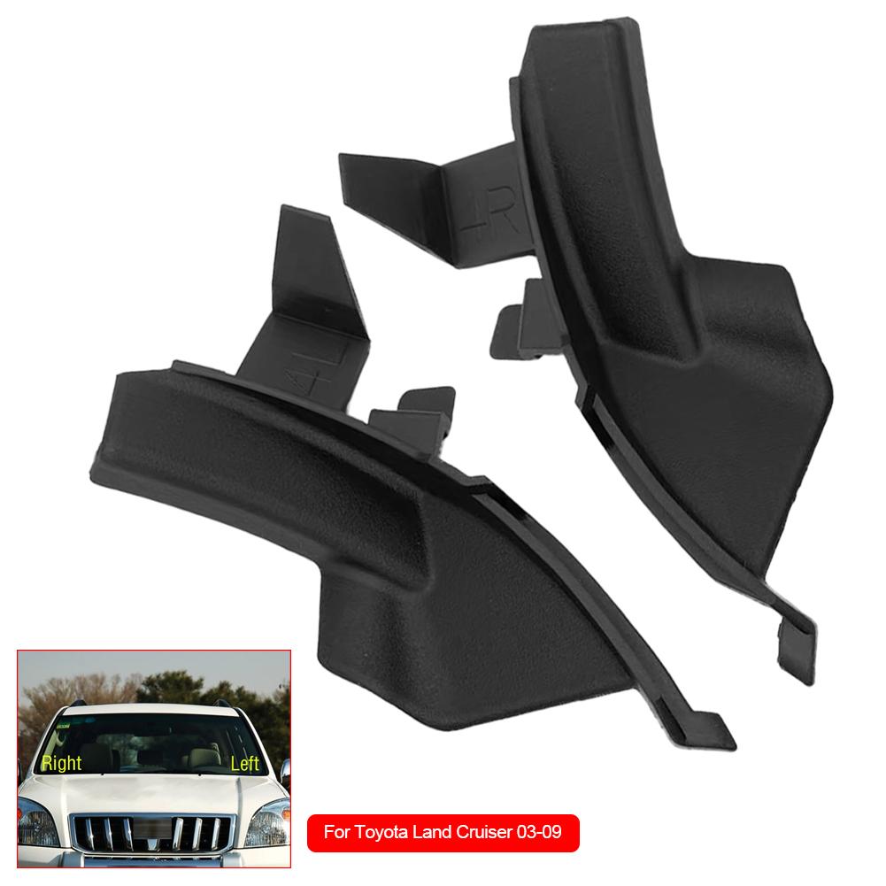 Automobilio priekinio stiklo šoninis gaubto apvadas, kampinis apvadas, valytuvų apdailos dangtelis Toyota Land Cruiser Prado LC120 LC150 2003-2009