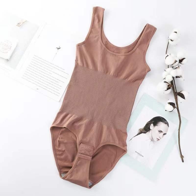 Women's Plus Size One-piece Body Shaper Butt Lifting and Shaping Pants with Buttoned Waist and Body Trousers