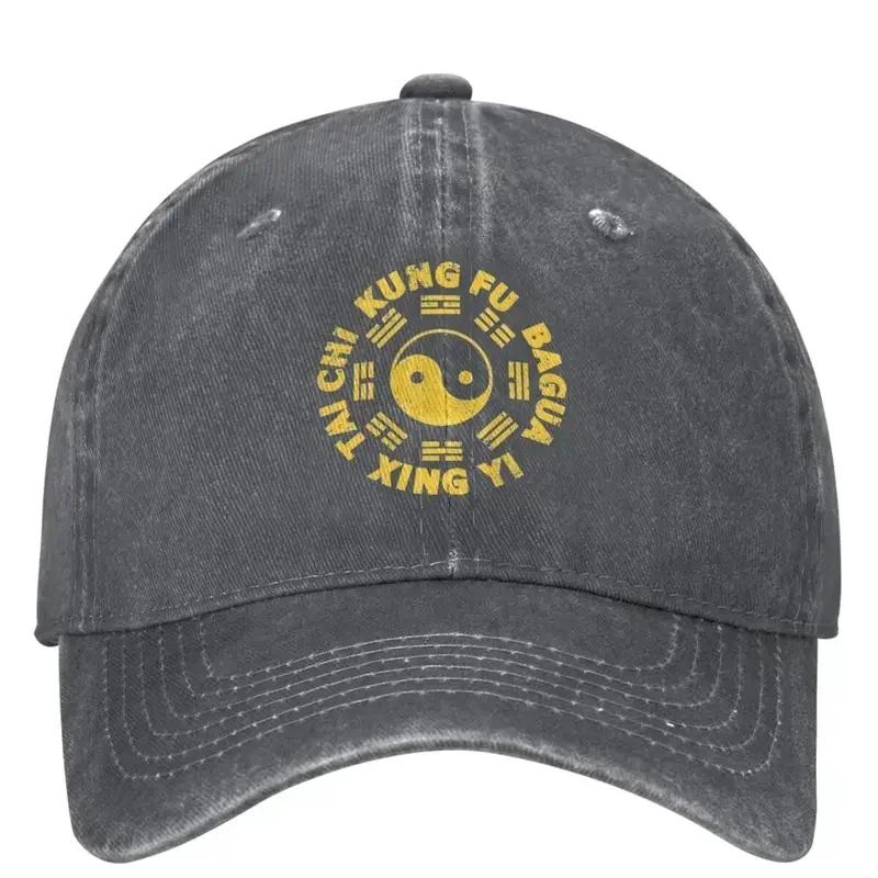 KUNG FU Tai Chi Cap Xingyi Bagua Symbol Trendy Women Unisex Trucker Hat Sun-Proof Running Hippie Baseball Caps Gift