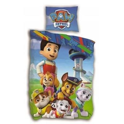 Completo Letto - Paw Patrol - Copripiumino 140x200 - 100% Cotone - Lavabile in Lavatrice - Articolo Ufficiale