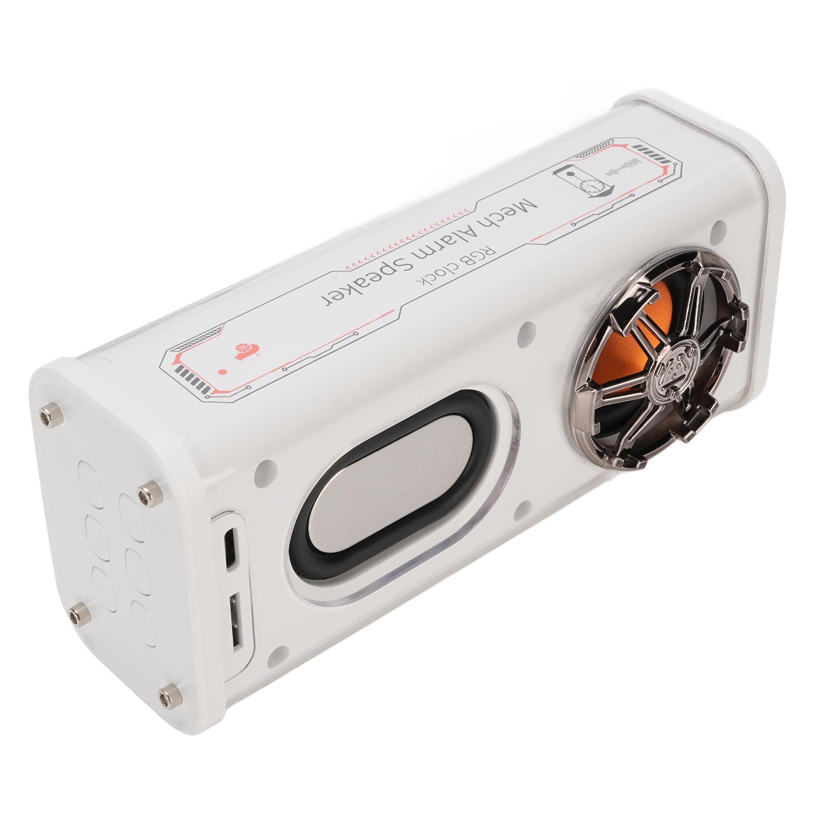 

Большой экран часов-динамиков с будильником, дисплеем температуры, Bluetooth-динамиком для ежедневного использования белый