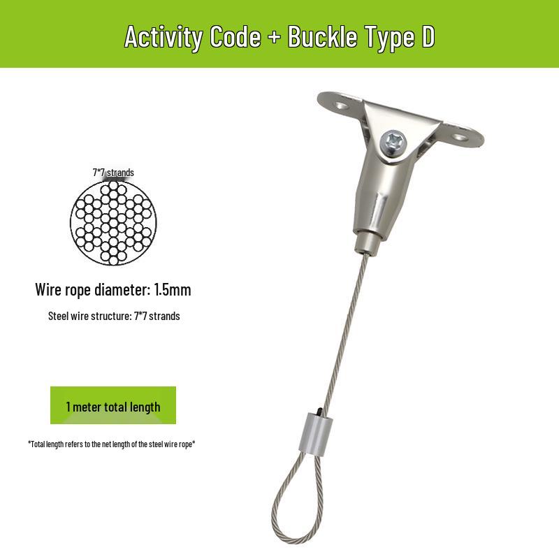 Adjustable Safety Hanging Kit: Rope, Buckle & Acrylic Board Line