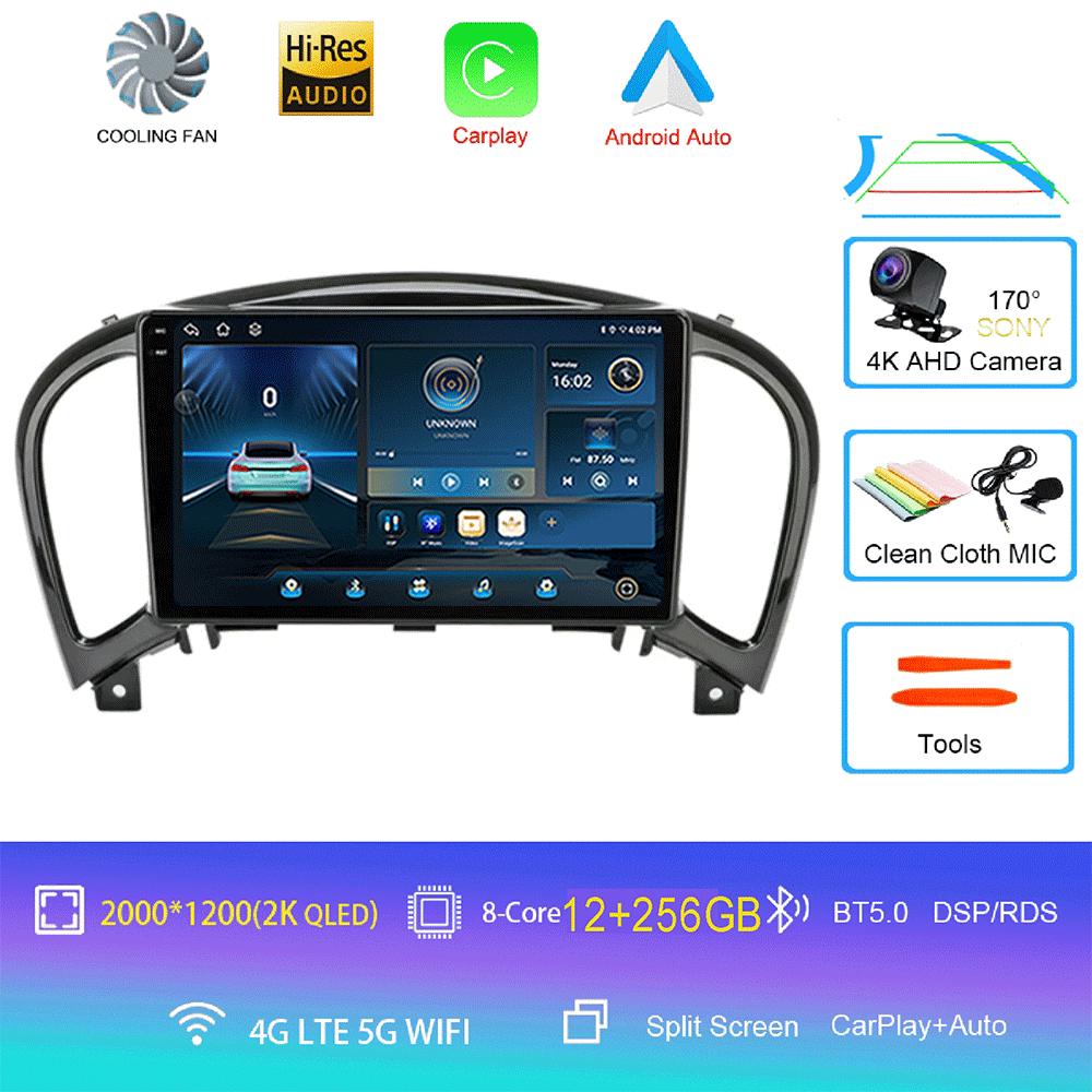 Android 14 Video Player Carplay Auto For Nissan Juke YF15 2010 - 2014 Multimedia Car Radio WIFi+4G DSP 2 DIN Touch Screen