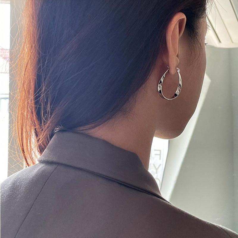 Needle Piercing Big Circle Hoop Earring For Women Girls Lovely Party Wedding Gifts Jewelry