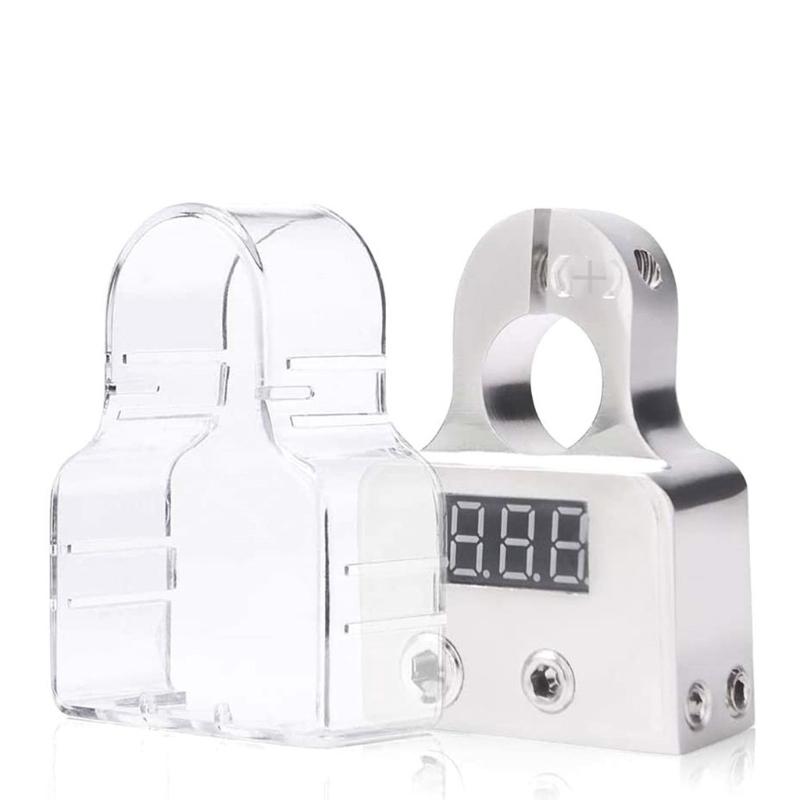 2Pcs 0/4/8 Gauge Input Battery Terminals Positive/Negative Car System Battery Clamps Connectors