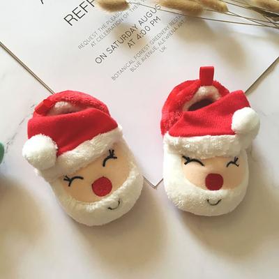 1 Pair 3 Colors Newborn Shoes Adorable Christmas Elements Santa Claus Xmas Tree Baby Shoes Photo Prop
