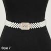 Ladies' Elastic Thin Waistband with Pearl Rhinestone Waist Chain Simple Korean Style Drawstring Belt Women Apparel Accessories