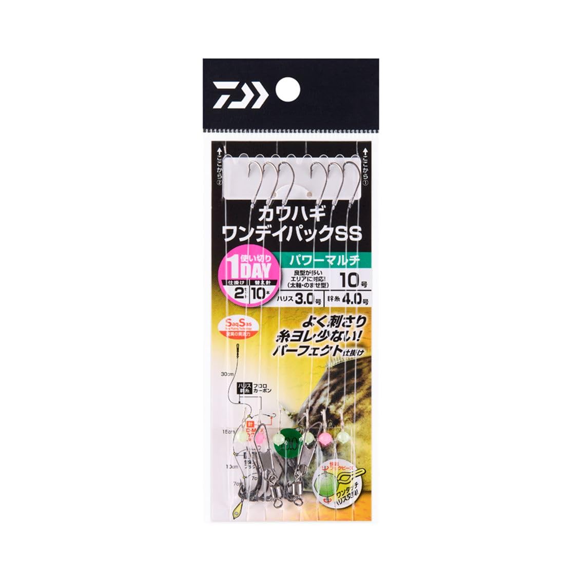 

DAIWA Filefish One Day Pack SS Power Multi Hook/Fishhook 10.0